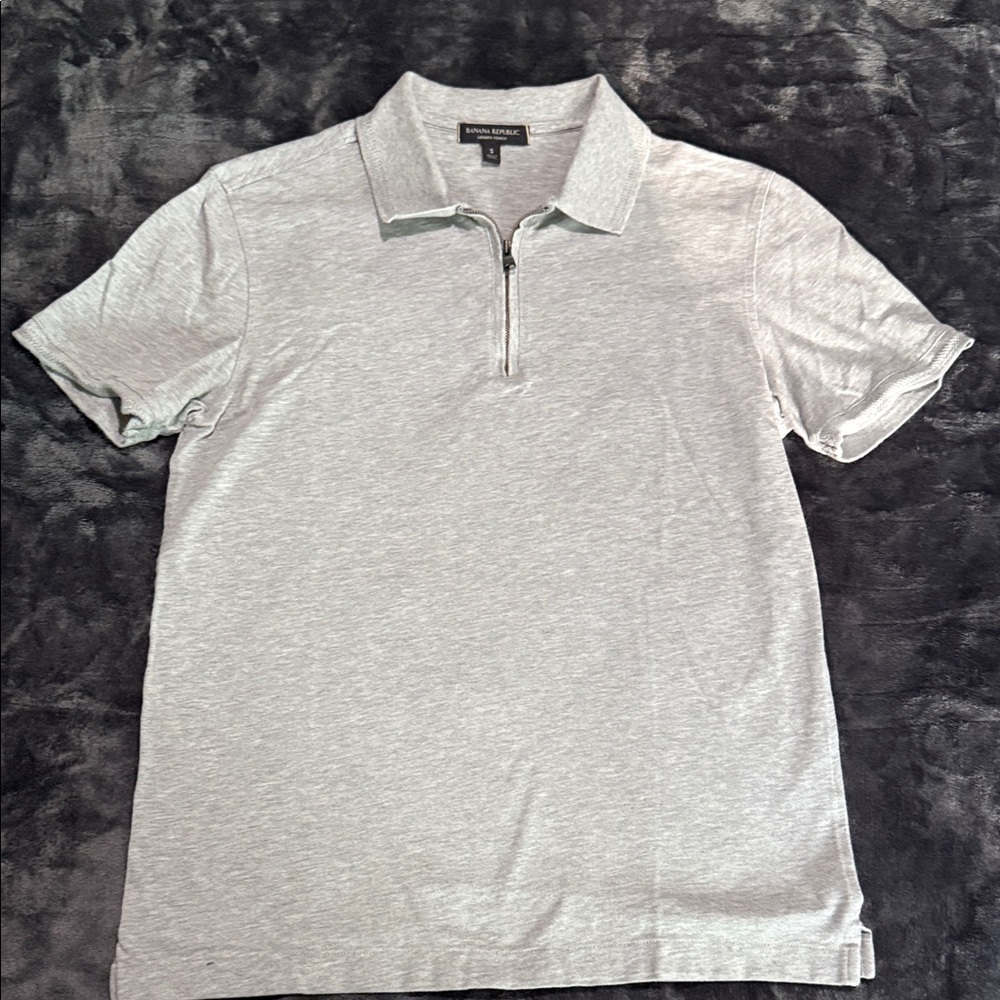 Banana Republic Luxury Touch Zip Polo - S